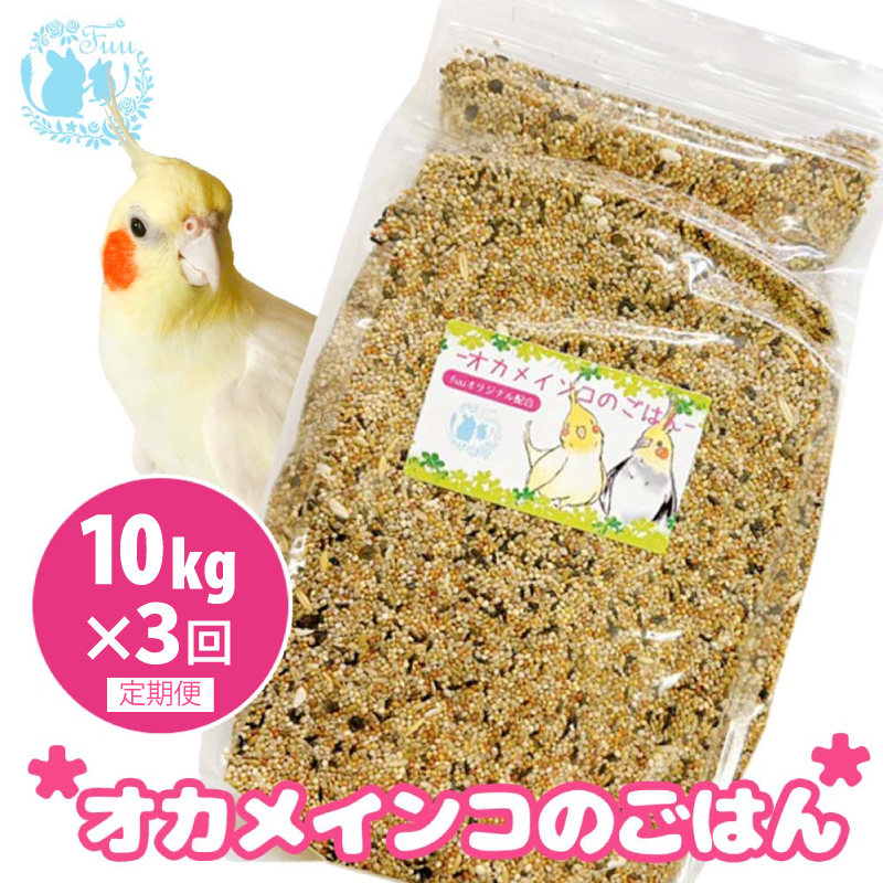 【3ヶ月定期便】fuu オカメインコのごはん（10kg）