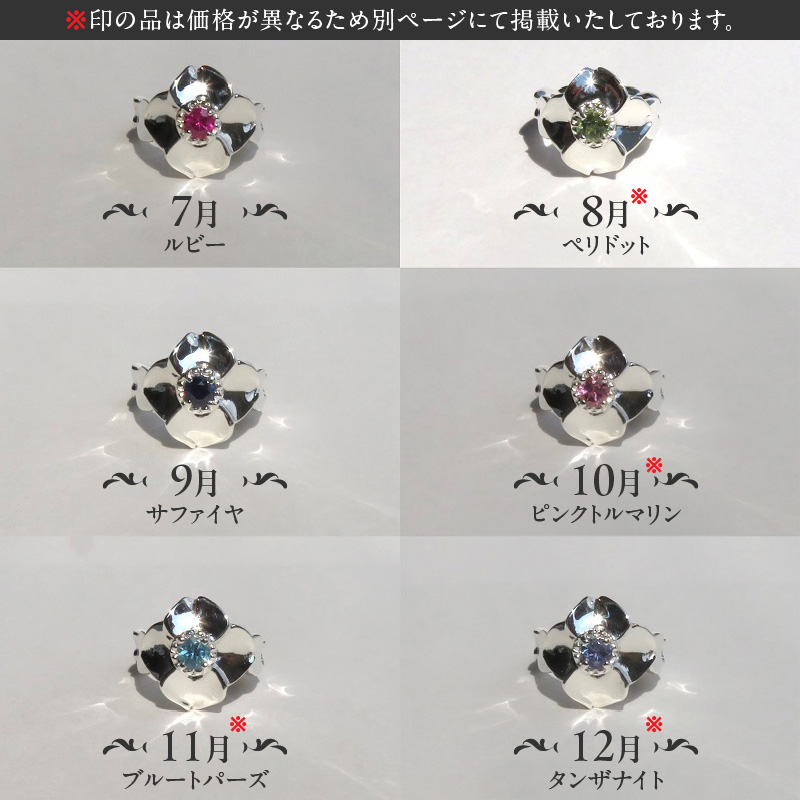 SV 桜とハナミズキのベビーリング【ネックレス付】40cm（9月）