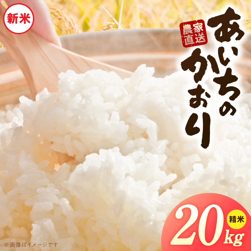 【R8年産新米 先行受付】「あいちのかおり」（20kg）＜農家直送＞［208K08］