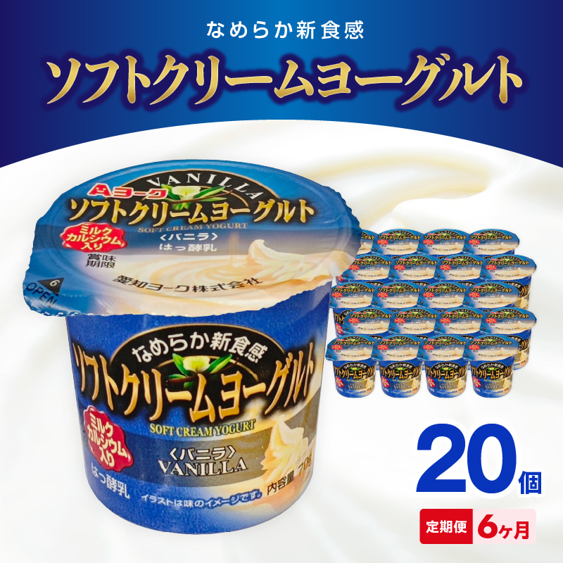 【6ヶ月定期便】愛知ヨーク　ソフトクリームヨーグルト　20個入