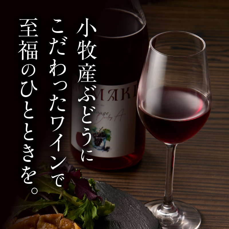 小牧ワイナリ―　赤ワイン３本飲み比べセット（小牧産ぶどう100％使用）　［ ワイン 軽口 甘口 葡萄 ぶどう ブドウ ヤマ・ソービニオン ブラック・クイーン マスカット・べーリーA 国産 酒 飲料 アルコール ギフト 贈り物 贈答 ］