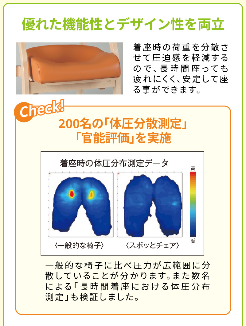 スポッとチェア【10.ベージュ×ダークブラウン】