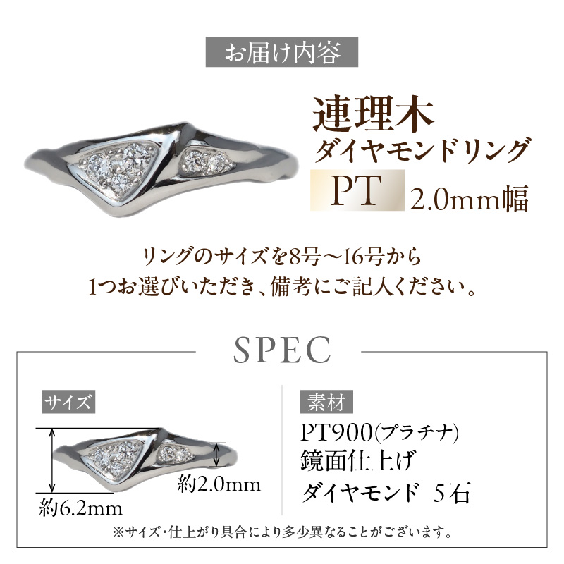 PT連理木ダイヤモンドリング(10号) ［016K35-03］