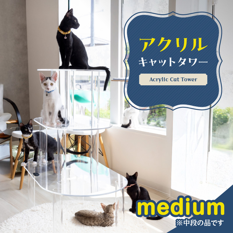 アクリル製キャットタワーmedium