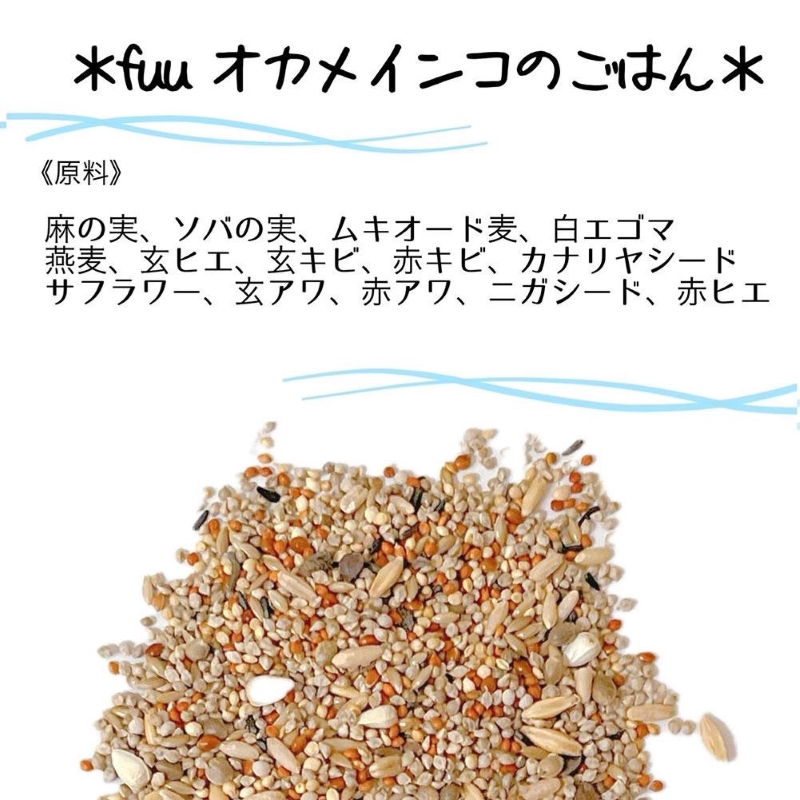 【3ヶ月定期便】fuu オカメインコのごはん（10kg）
