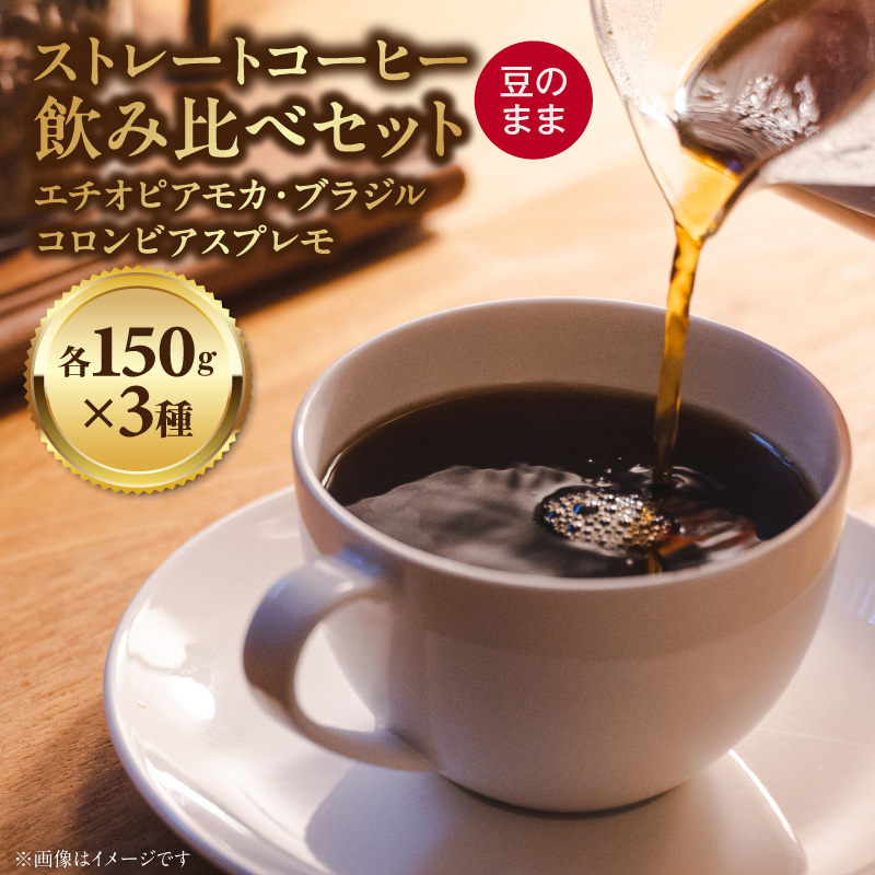 ストレートコーヒー飲み比べセット（豆のまま） ［104T02］