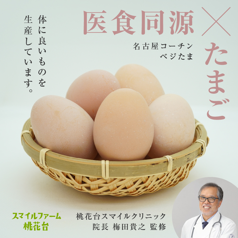 【医師監修】野菜を食べて育った平飼いの卵「名古屋コーチン ベジたま」（30個入り）