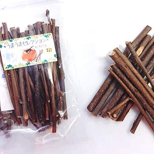 fuu うまうまセレクション 小動物のかじり木（柿の木）　［ 小動物 野菜 野草 果樹 国産 葉っぱ ナチュラル 無添加 無着色 ペットフード ごはん おやつ えさ 餌 エサ ］