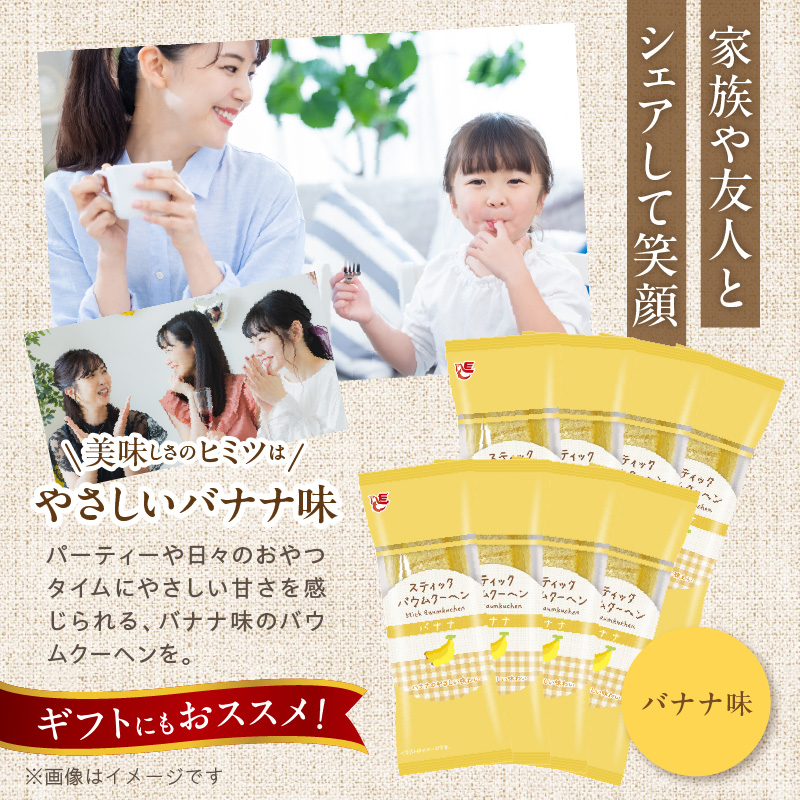 エースベーカリー　スティックバウムクーヘン　バナナ味　8本入　バウムクーヘン バームクーヘン おやつ おかし スイーツ お菓子 個包装