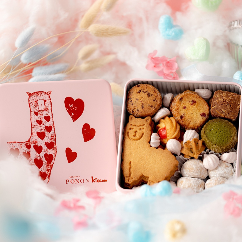 Patisserie PONO  アルパカさんのクッキー缶　【パティスリーポノ 動物クッキー アルパカ お菓子 洋菓子 焼き菓子 ギフト 贈り物 手土産 人気 三重県 四日市市 ふるさと納税】