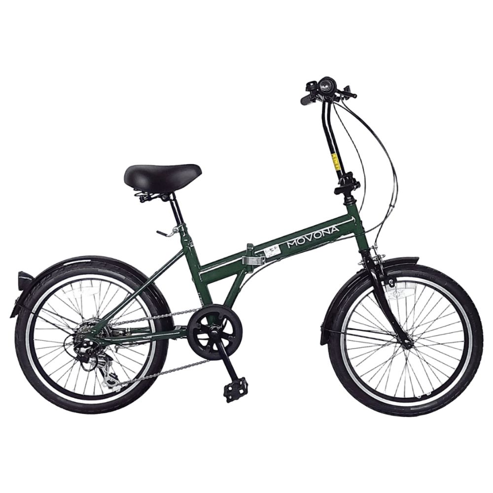 ノーパンク 折りたたみ自転車 MOVONA Dark Green 20インチ 送料無料 全国配送離島含│自転車 完成品 組み立て不要 空気入れ不要 パンクしない 通勤 通学 サイクリング 新生活 武田産業 三重県 四日市市 ふるさと納税