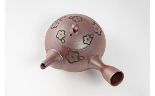 【萬古焼（ばんこやき）】醉月陶苑　窯印急須（桜）