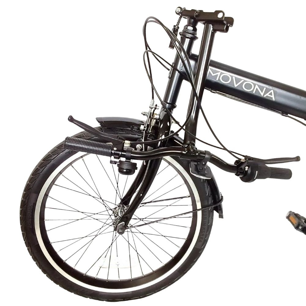ノーパンク 折りたたみ自転車 MOVONA Black 20インチ 送料無料 全国配送離島含│自転車 完成品 組み立て不要 空気入れ不要 パンクしない 通勤 通学 サイクリング 新生活 武田産業 三重県 四日市市 ふるさと納税