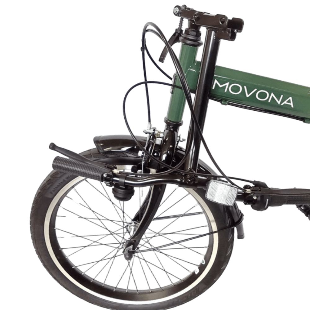 ノーパンク 折りたたみ自転車 MOVONA Dark Green 20インチ 送料無料 全国配送離島含│自転車 完成品 組み立て不要 空気入れ不要 パンクしない 通勤 通学 サイクリング 新生活 武田産業 三重県 四日市市 ふるさと納税