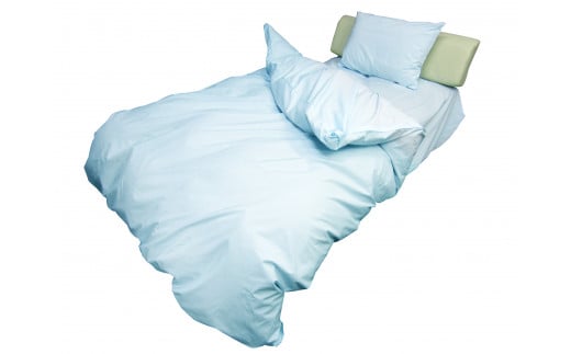 ４日市 Good Sleeps 　寝具３点セット（シングル　掛け布団カバー、ボックスシーツ、ピロケース）ブルー
