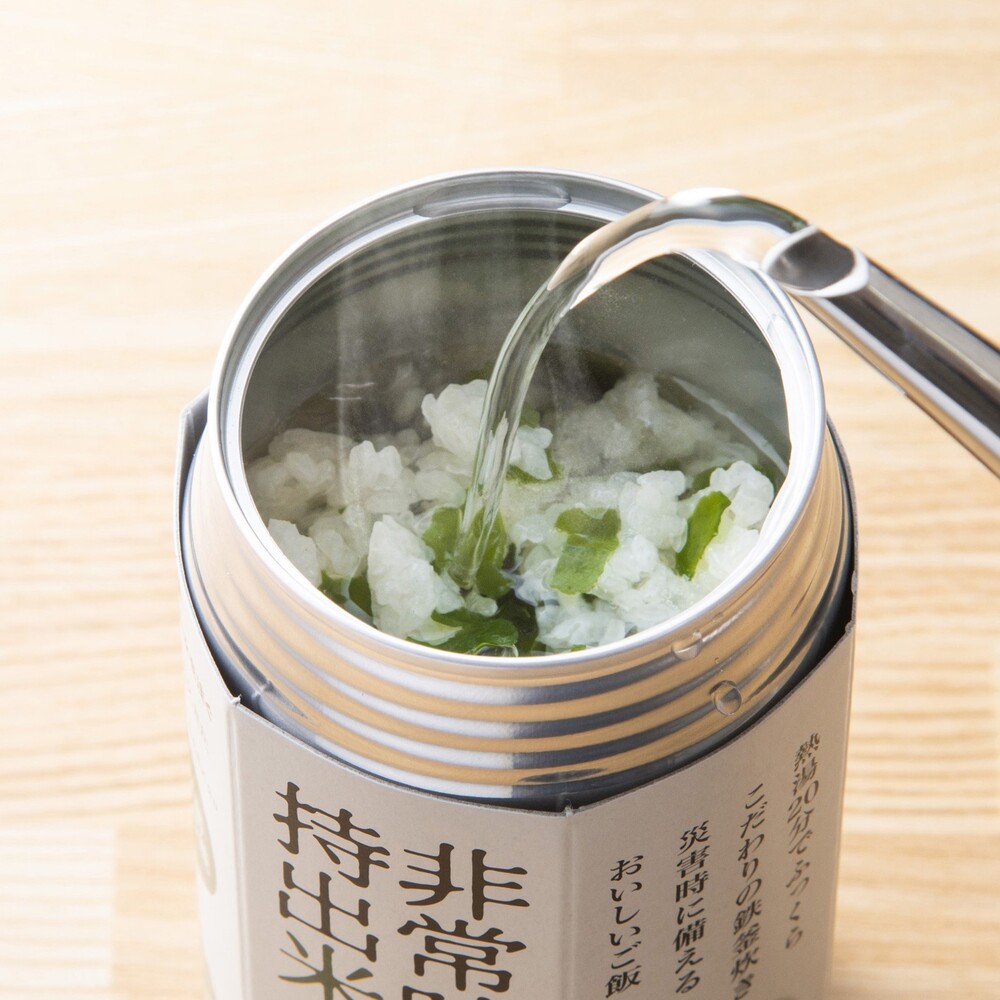 キャンプでも便利！ 長期保存 ！　非常時持出米6缶　わかめごはん（製造日から８年）　［ 災害 災害時米 防災 備蓄 備蓄米 非常 非常時 非常米 非常食 米 ごはん ご飯 わかめ 一人暮らし お湯 お湯だけ 水 水だけ 賞味期限 保存米 保存食 ］