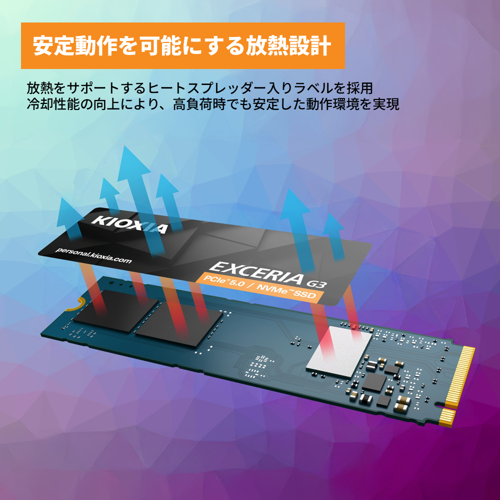 キオクシア（KIOXIA）PCIe(R)Gen5x4 内蔵SSD EXCERIA G3 1TB NVMe M.2 Type2280