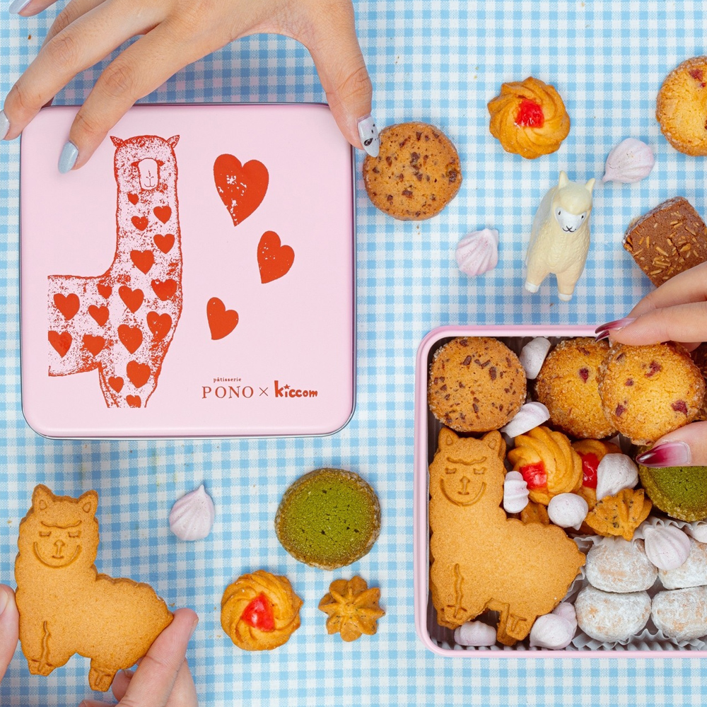 Patisserie PONO  アルパカさんのクッキー缶　【パティスリーポノ 動物クッキー アルパカ お菓子 洋菓子 焼き菓子 ギフト 贈り物 手土産 人気 三重県 四日市市 ふるさと納税】