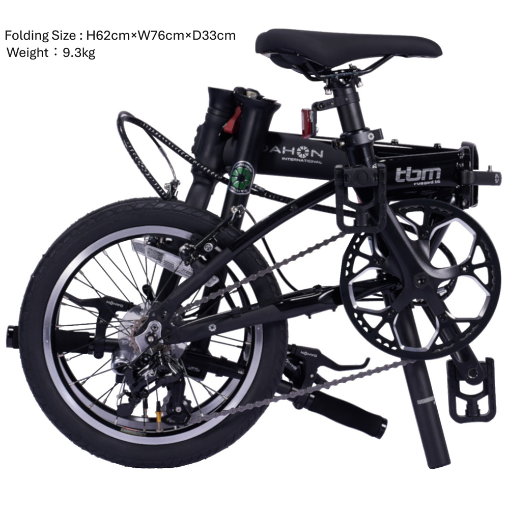 DAHON tbm rugged 16 Black 送料無料 全国配送離島含│自転車 完成品 組み立て不要 折りたたみ自転車 通勤 通学 サイクリング 新生活 武田産業 三重県 四日市市 ふるさと納税