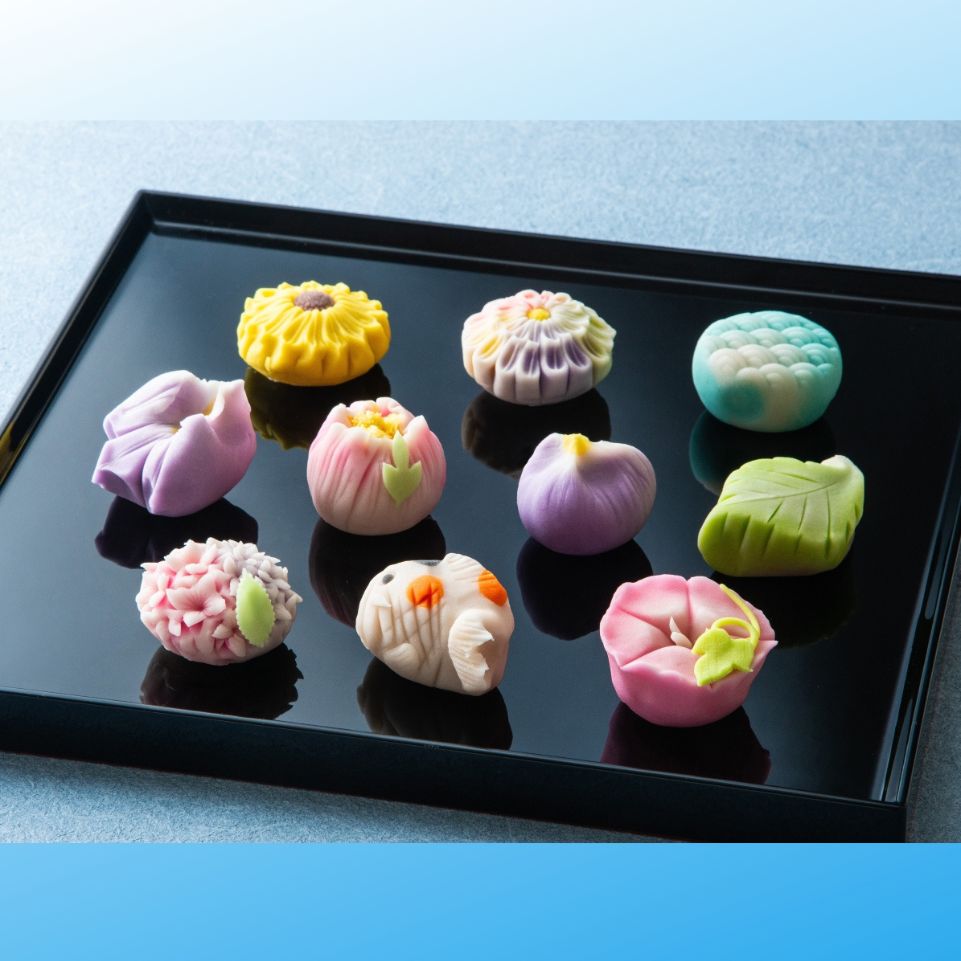 【スイーツ】ずーっと、眺めていたくなりますが、お早目にお召し上がりください。「夢菓子工房ことよ」季節の練り切り菓子 夏篇10個
