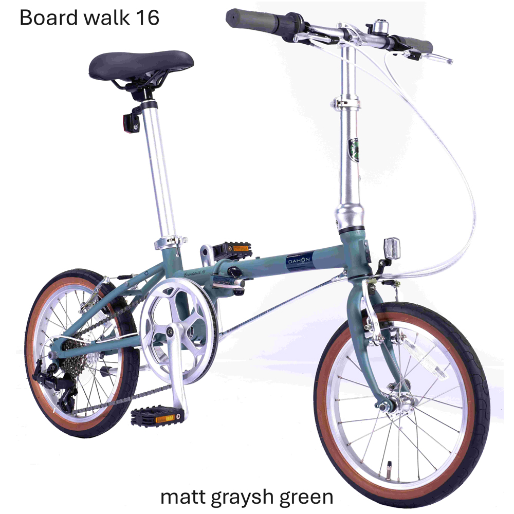 DAHON Boardwalk 16 Matt Grayish Green 送料無料 全国配送離島含│自転車 完成品 組み立て不要 折りたたみ自転車 通勤 通学 サイクリング 新生活 ボードウォーク 武田産業 三重県 四日市市 ふるさと納税