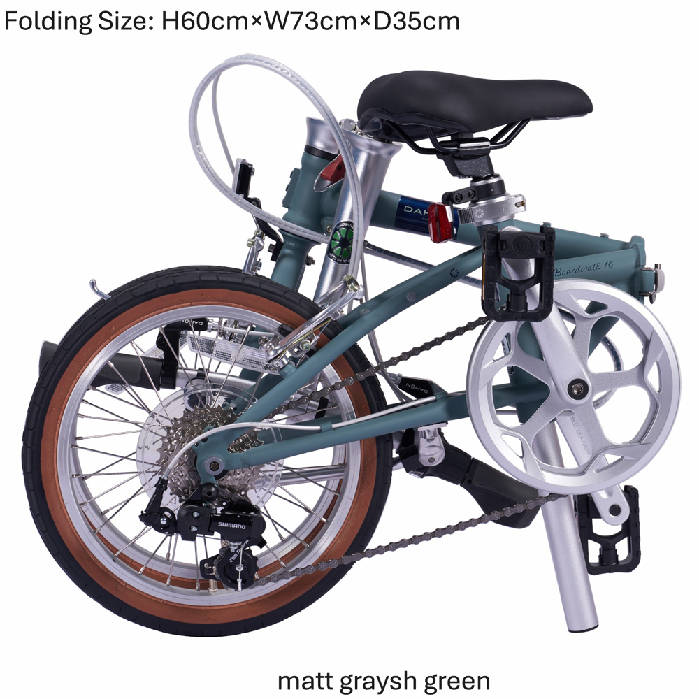DAHON Boardwalk 16 Matt Grayish Green 送料無料 全国配送離島含│自転車 完成品 組み立て不要 折りたたみ自転車 通勤 通学 サイクリング 新生活 ボードウォーク 武田産業 三重県 四日市市 ふるさと納税