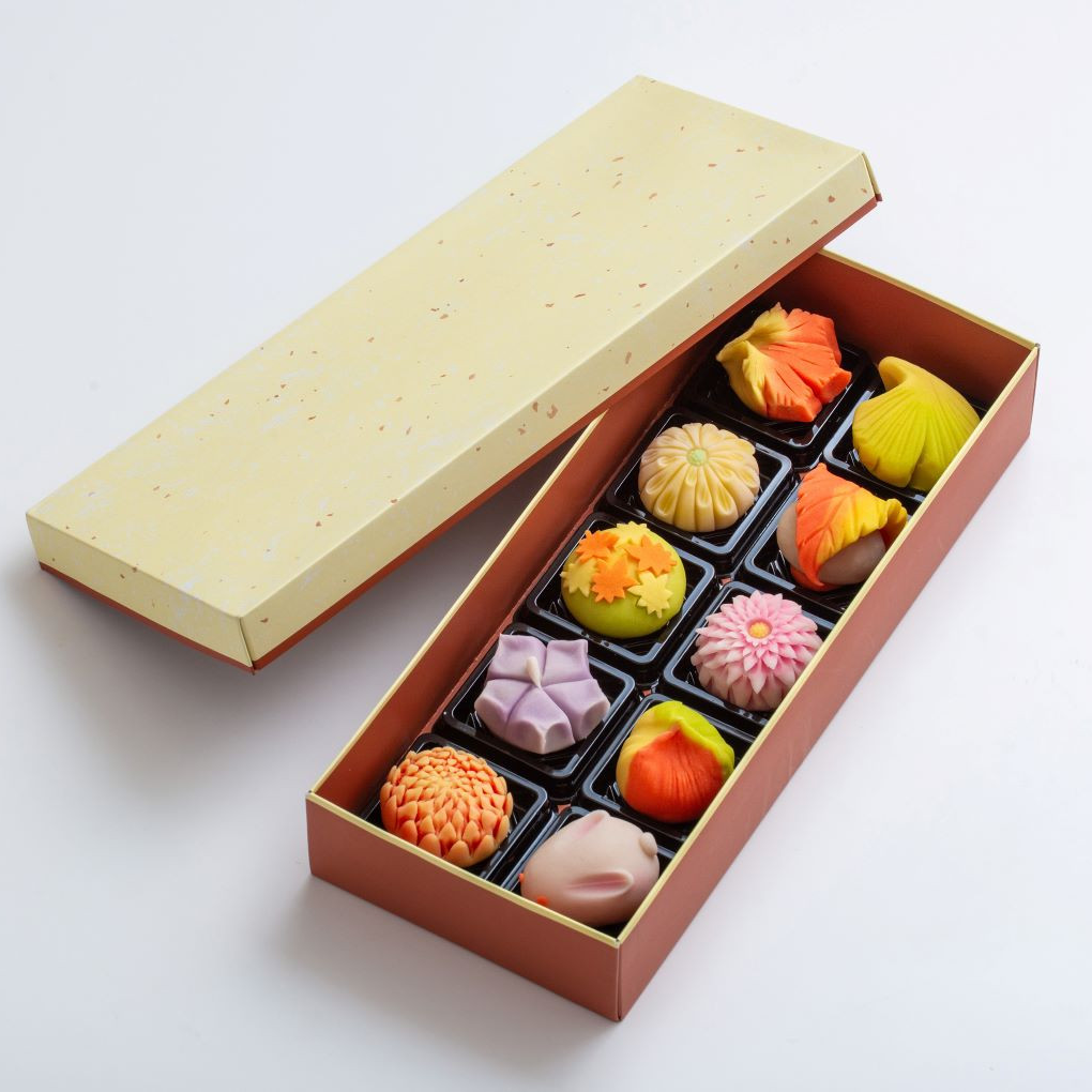 【スイーツ】ずーっと、眺めていたくなりますが、お早目にお召し上がりください。「夢菓子工房ことよ」季節の練り切り菓子 秋篇10個