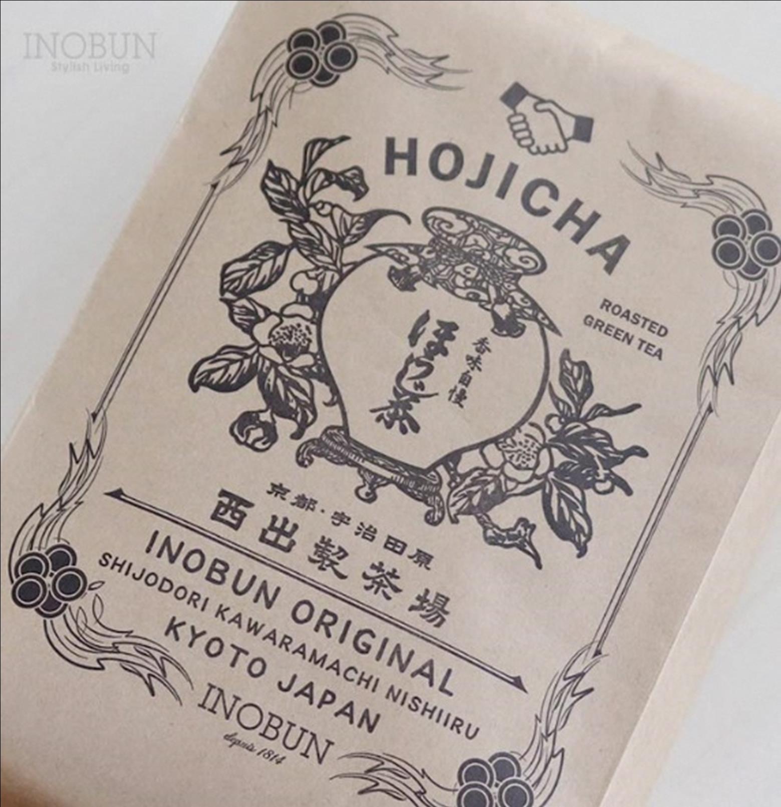 京都西出製茶場×INOBUNオリジナル宇治ほうじ茶140g茶葉 10個セット〈コラボ お茶 茶 茶葉 ほうじ茶 京都 セット オリジナル レトロ プチギフト 手土産 ギフト ご挨拶〉in1901
