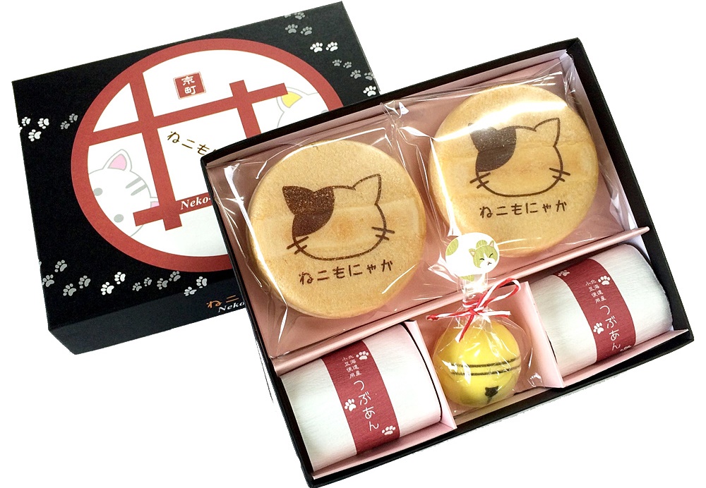 【京の老舗】かわいい和スイーツ「ねこもにゃか」3箱セット〈スイーツ 和菓子 洋菓子 生菓子 最中 もなか 粒あん ゼリー 金平糖 和三盆糖 ねこ 猫 飲料 加工食品 猫の日 ねこの日 ネコの日 〉56210124