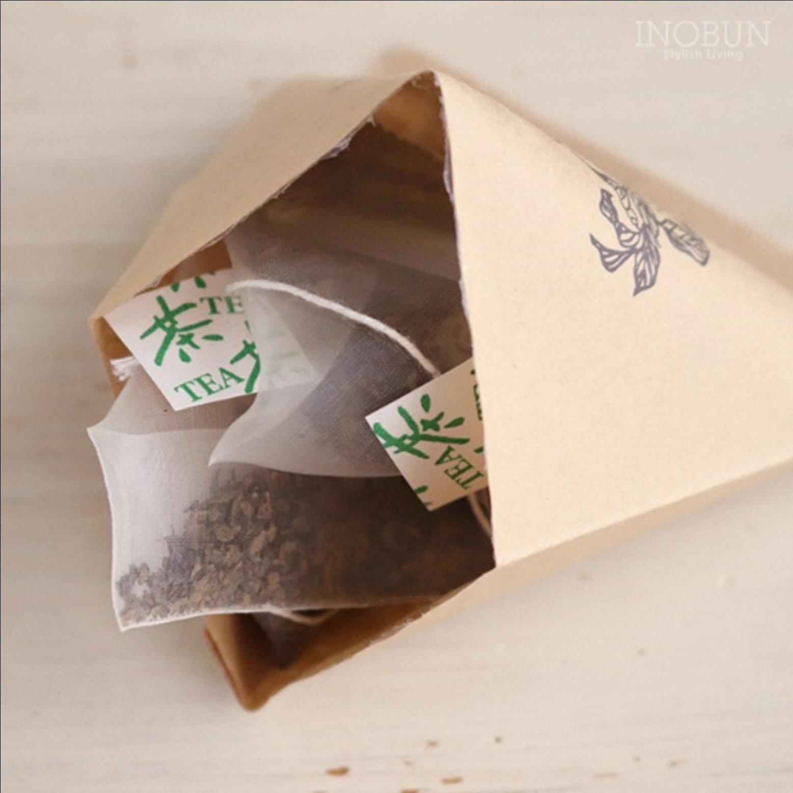 京都西出製茶場×INOBUNオリジナル宇治ほうじ茶テトラティーバッグ10個セット〈コラボ お茶 茶 ティーバッグ ほうじ茶 京都 テトラ セット オリジナル レトロ プチギフト 手土産 ギフト ご挨拶〉in1501