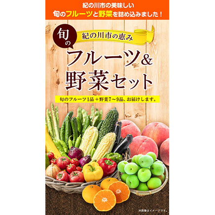 紀の川市の恵み 旬のフルーツ＆野菜セット 計8～10品《30日以内に出荷予定(土日祝除く)》