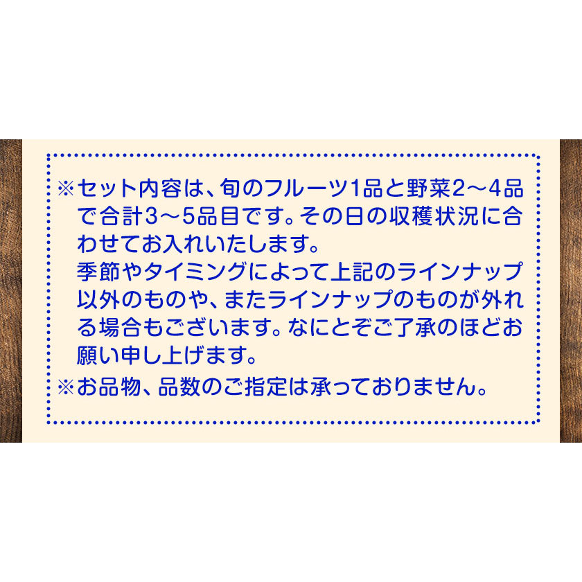 紀の川市の恵み 旬のフルーツ＆野菜セット 計3~5品《30日以内に出荷予定(土日祝除く)》