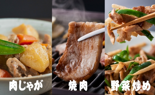 【定期便・全6回】豚肉13.1kg大満足定期便（国産 豚肉 大容量 焼肉 しゃぶしゃぶ 冷凍 定期便 送料無料）