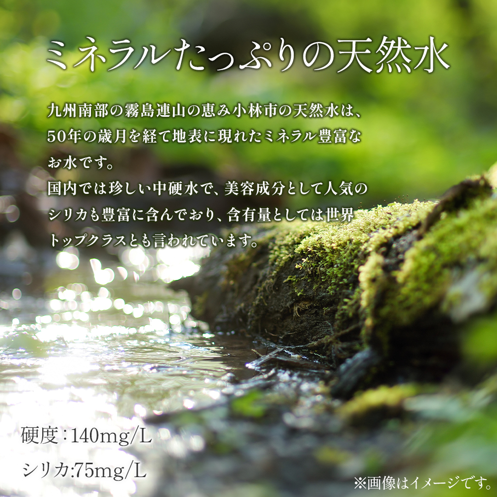北霧島のおいしい水 590ml×24本（国産 ナチュラルウォーター ミネラルウォーター 天然水 水 シリカ シリカ水 みず お水 飲料水 美容 人気 北霧島 長期 保存水 備蓄水 備蓄用 災害 避難用品 防災 宮崎 小林市）