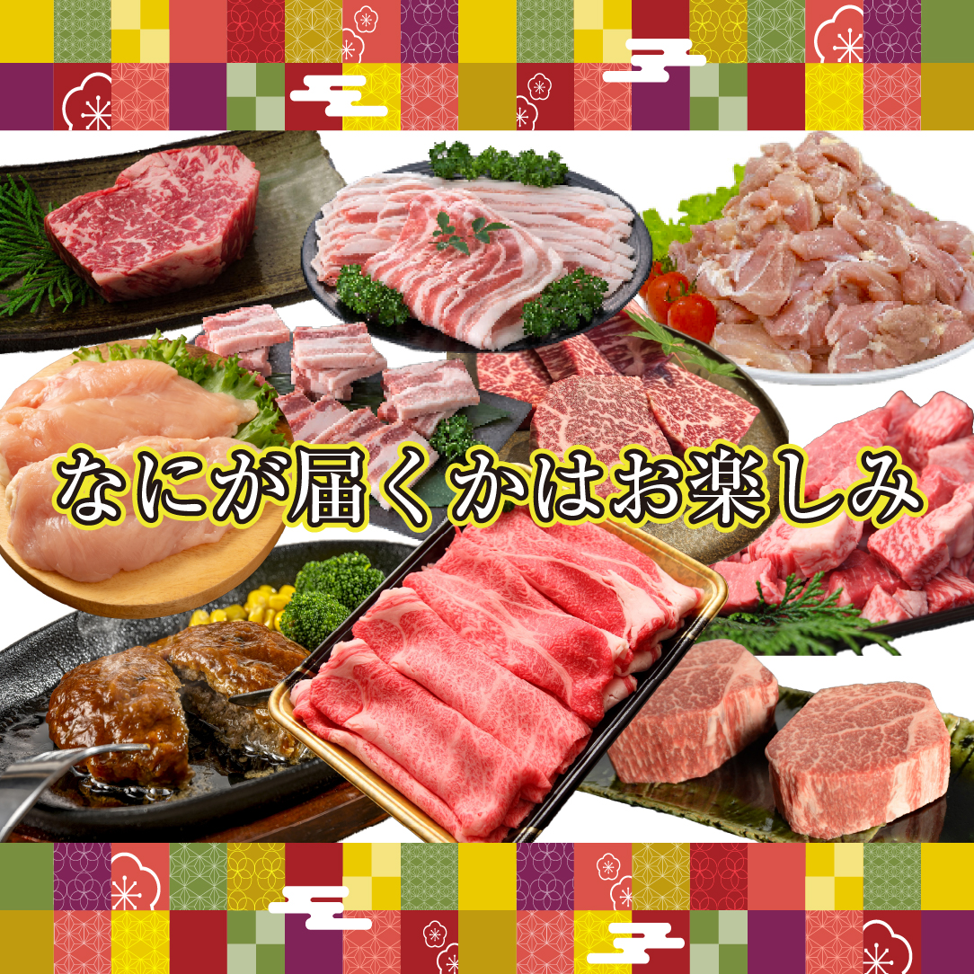 【定期便・全24回】新春おたのしみ お年玉コース 金金金（牛肉 豚肉 鶏肉 フルーツ スイーツ 2026 先行予約 定期便 宮崎 小林市）