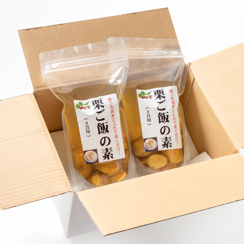 秋の味覚！国産和栗の栗ごはんの素 3合用×2パックくり 栗  国産【先行予約】＜49-11a＞