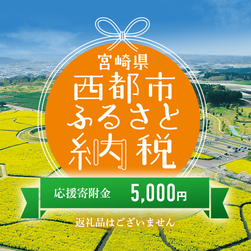 宮崎県西都市 寄附のみの応援受付　5,000円（お礼品なし）＜1-15a＞