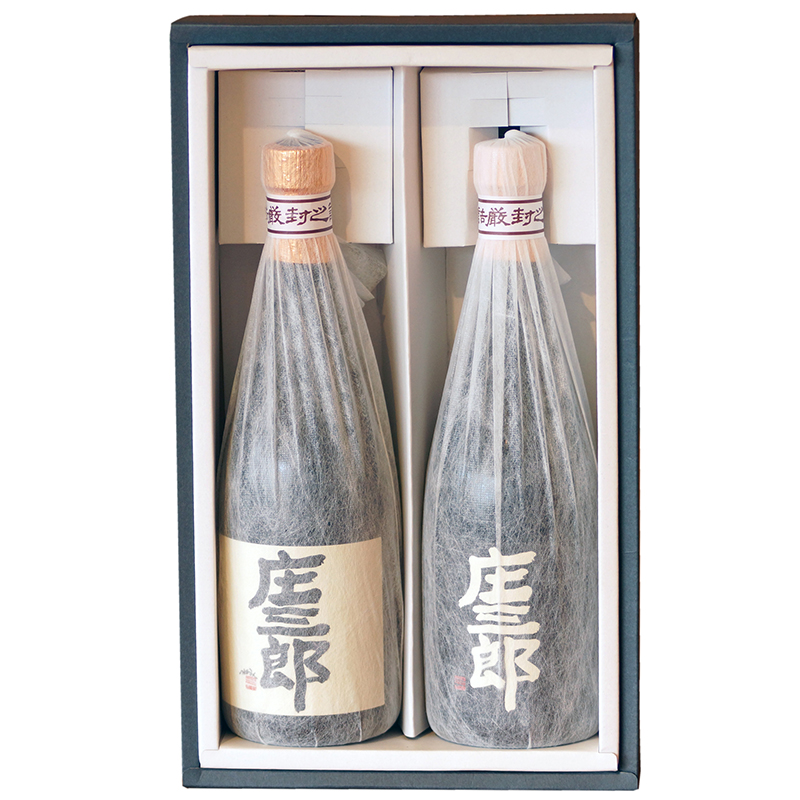 手造りの贅沢焼酎「庄三郎」25度　黒・白セット（宮崎限定）＜45-13a＞