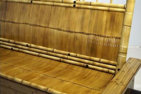 竹家具専門店【梅里竹芸】健康長椅子（3人掛け）＜19-10a＞