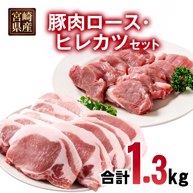宮崎県産豚肉 ロース・ヒレカツセット 合計20枚 とんかつ トンカツ トンテキ ポークステーキ＜70-19a＞