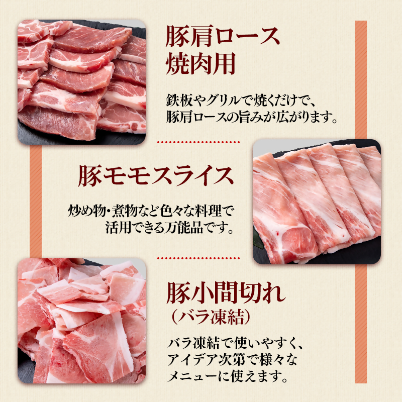宮崎県産豚肉6種1.9kg盛り合わせ 焼肉 とんかつ スライス 焼肉 小間切れ＜47-4a＞