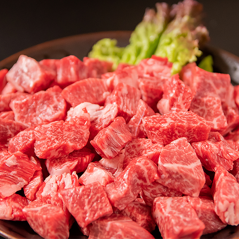 黒毛和牛「宮崎和牛  齋藤牛」サイコロステーキ600g ＜5-12a＞