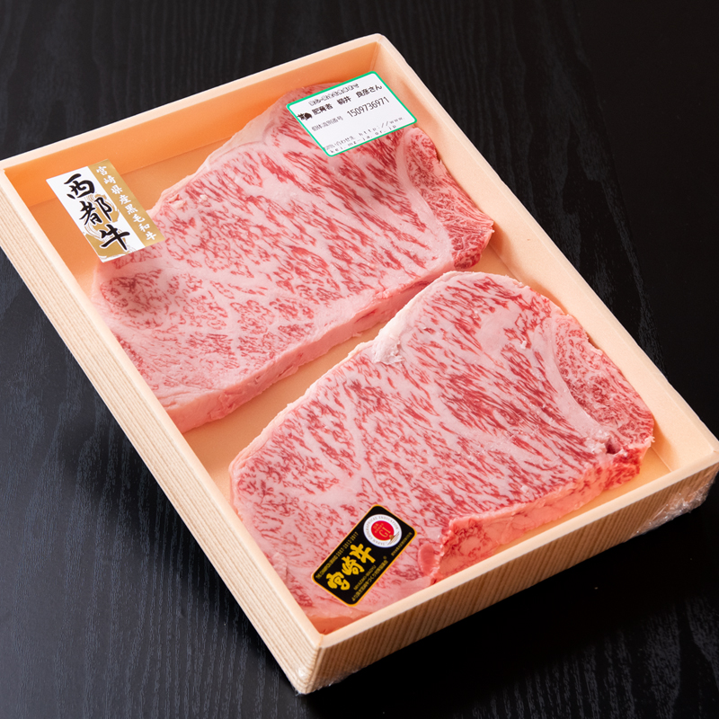 【厳選の西都市産 宮崎牛】サーロインステーキ500g（250g×2枚）牛肉 ステーキ 4等級以上 内閣総理大臣賞4連覇 ＜3-5a＞