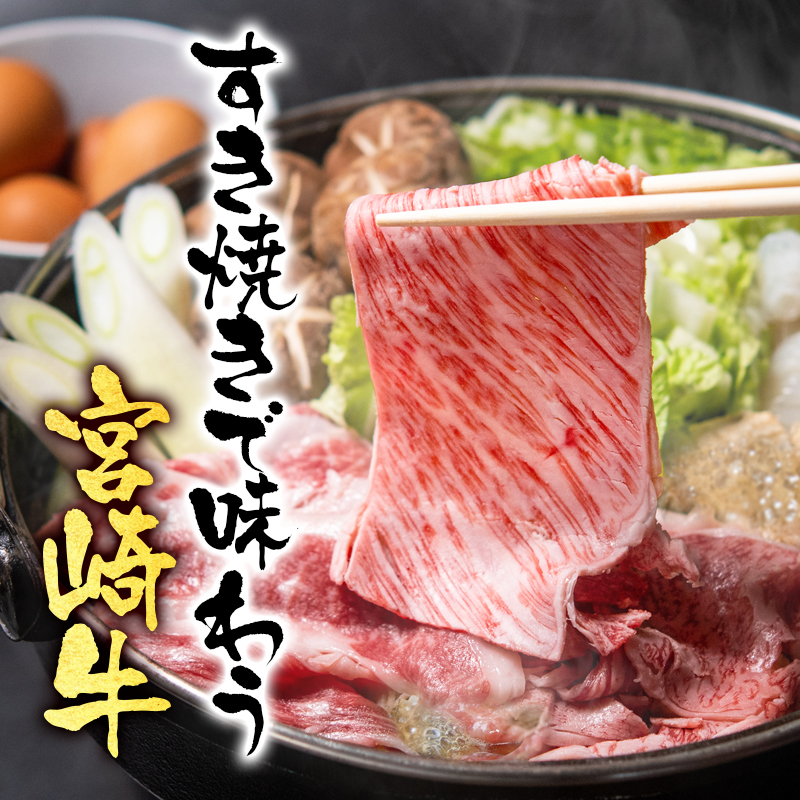 【最速便】宮崎牛 すき焼き 赤身スライス 500g ブランド牛 A4～A5等級 内閣総理大臣賞4連覇＜58-42a＞