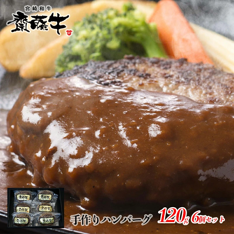 宮崎和牛「齋藤牛」牛100％プレミアムハンバーグ＜5-5a＞