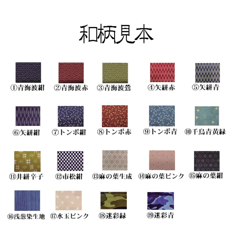 剣道用品 19種類の柄から選べるアゴ汗取り 好きな柄4枚セット 日本剣道具製作所＜17-1a＞