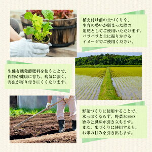 生健有機発酵肥料(2kg×3袋) 肥料 有機肥料 畑 家庭菜園 有機農業 園芸 土づくり 土壌改良 元肥 追肥 【米丸製茶】【00-035-07】
