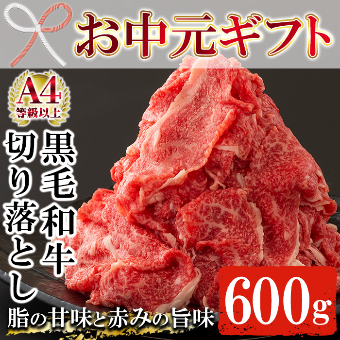＜2026年お中元ギフト＞鹿児島県産黒毛和牛切り落とし(約600g・300g×2P) 鹿児島県産 九州 黒毛和牛 牛肉 肉 国産 牛 切り落とし カレー 牛丼 肉じゃが 冷凍 贈答品 ギフト【バクロ】【00-030-11-R8OC】