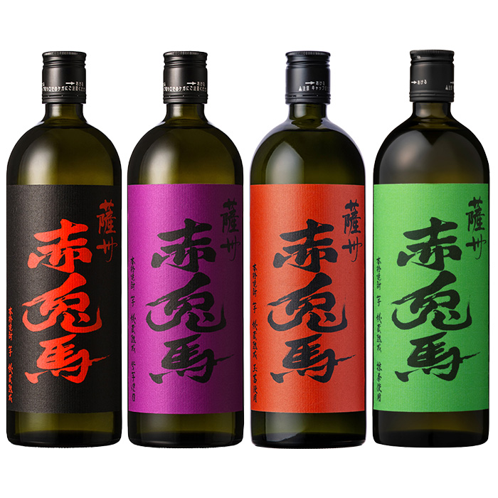 赤兎馬・紫赤兎馬・赤兎馬玉茜・赤兎馬抹茶 (720ml×4本) 赤兎馬シリーズ4種セット！ 鹿児島 鹿児島特産 酒 焼酎 芋焼酎 濱田酒造 紫芋 お湯割り ロック 水割り 炭酸割り 常温【林酒店】【00-023-75】