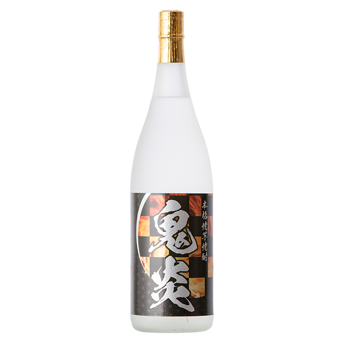 本格焼き芋焼酎！鬼炎(1.8L×1本) 鹿児島 鹿児島特産 紫芋 酒 お酒 アルコール 焼酎 お湯割り 水割り 炭酸割り ロック 晩酌 常温【福永酒店】【00-043-01】